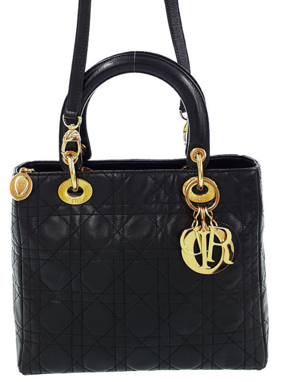 Christian Dior Cannage Quilted Lady Dior 2way bag